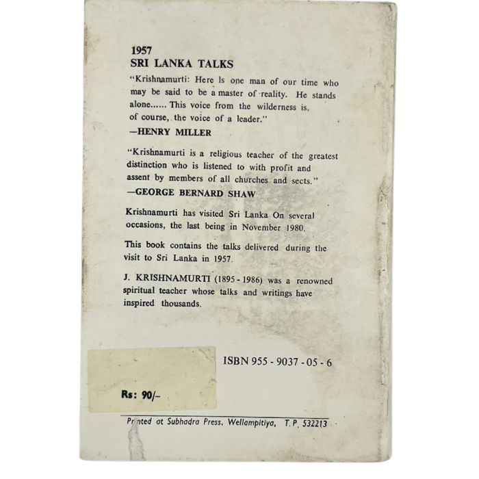 1957 Sri Lanka Talks