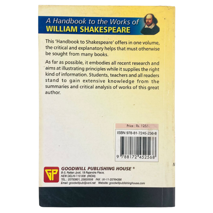 A Handbook to the Works of William Shakespeare