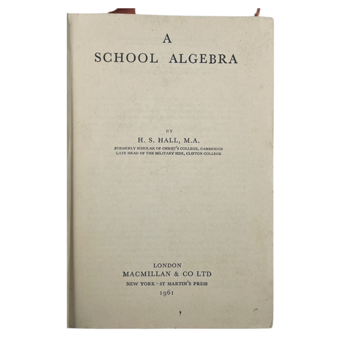 A School Algebra