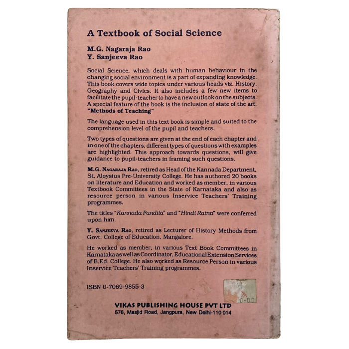A Textbook of Social Science
