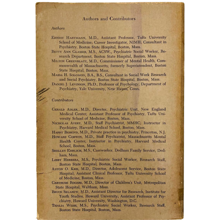 Adolescents in a Mental Hospital