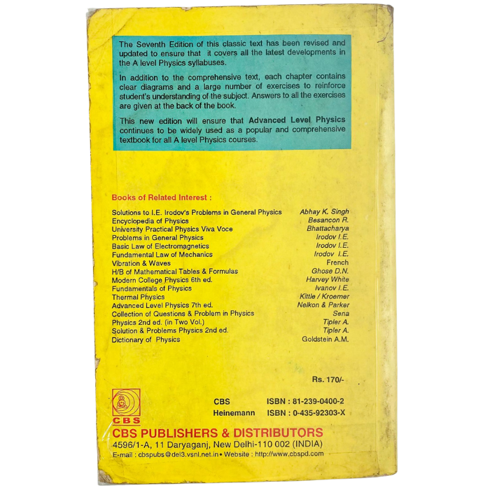 Advanced Level Physics (7th Edition)