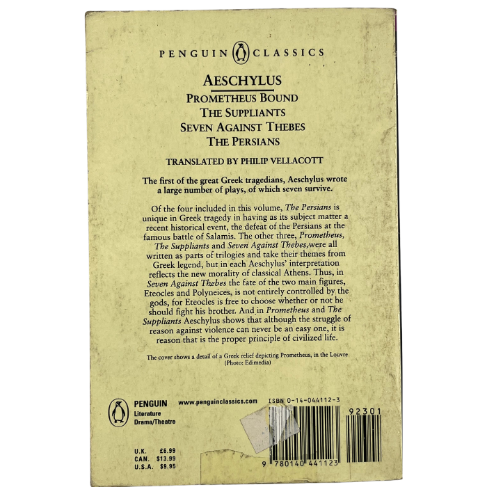 Aeschylus: Prometheus Bound / The Suppliants / Seven Against Thebes / The Persians