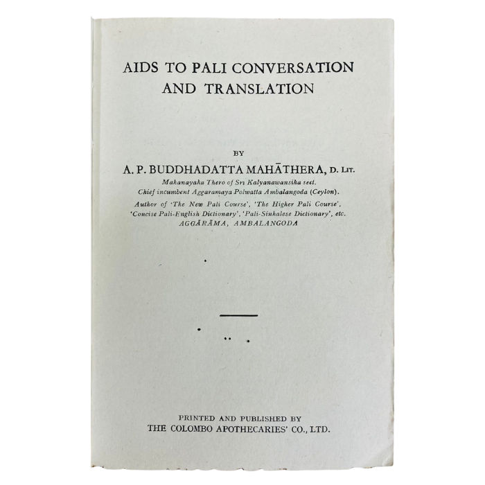 Aids to Pali Conversation and Translation