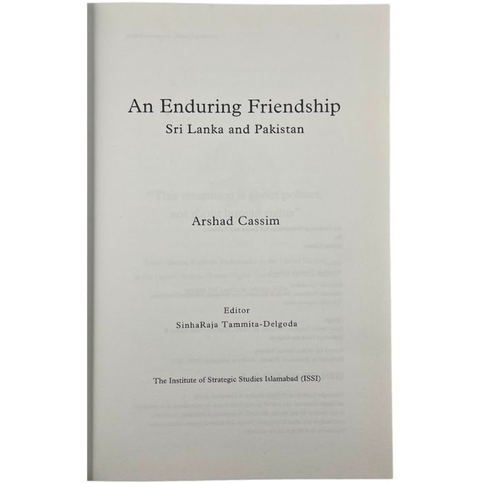 An Enduring Friendship: Sri Lanka and Pakistan