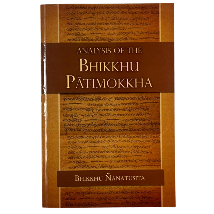 Analysis of the Bhikkhu Patimokkha