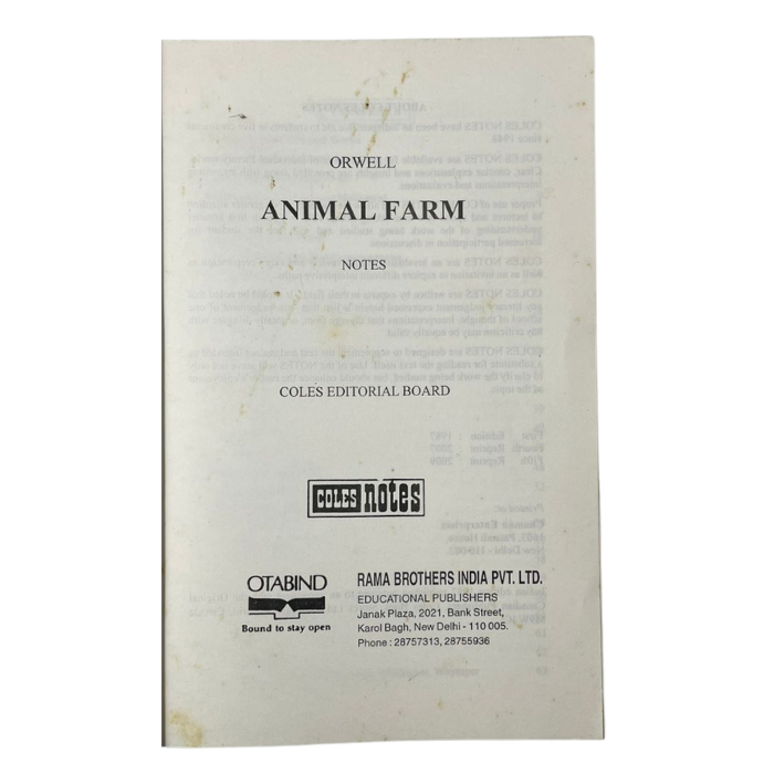 Animal Farm (Coles Notes)