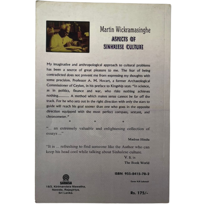 Aspects of Sinhalese Culture