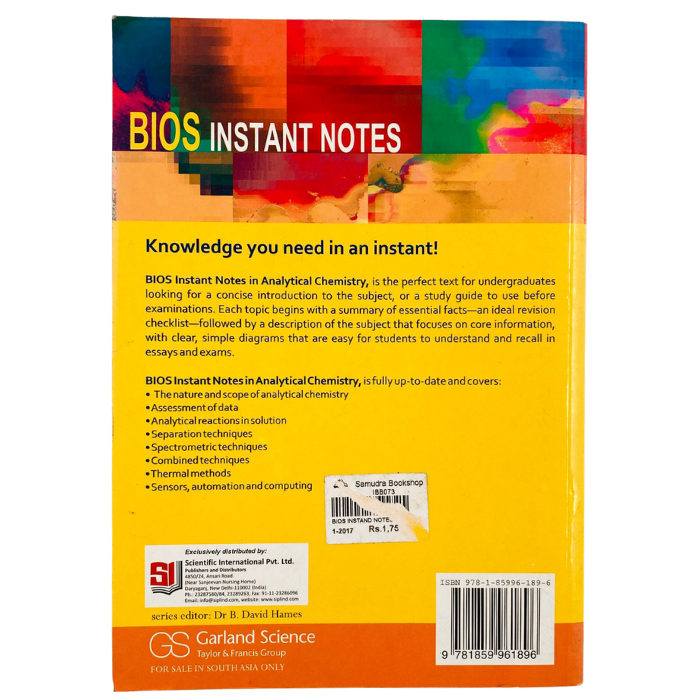 BIOS Instant Notes in Analytical Chemistry