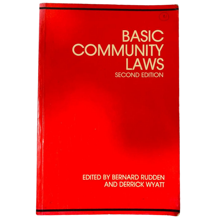 Basic Community Laws (Second Edition)