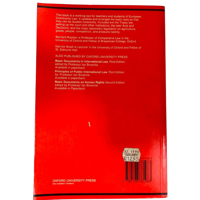 Basic Community Laws (Second Edition)