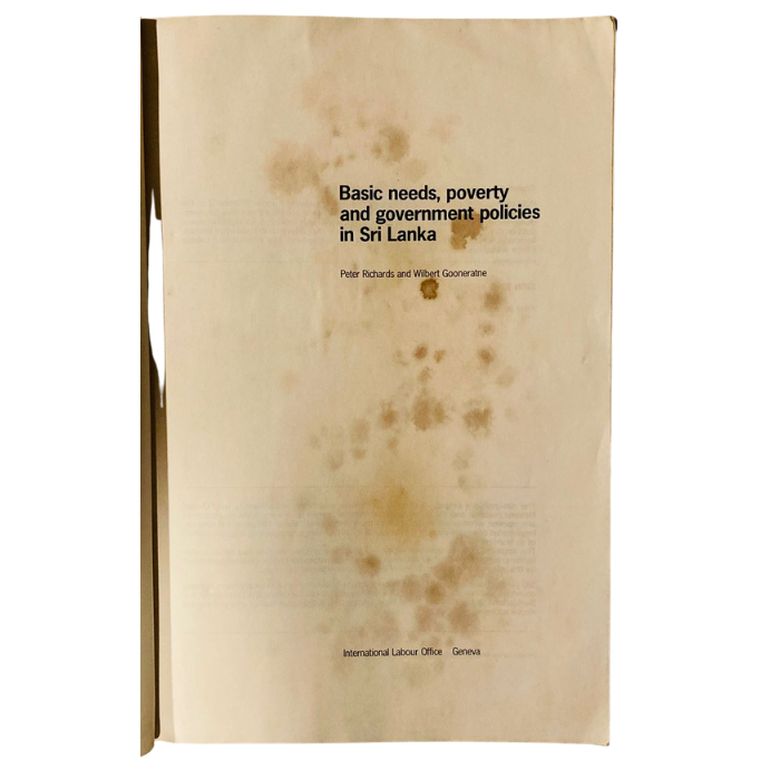 Basic needs  poverty and government policies in Sri Lanka