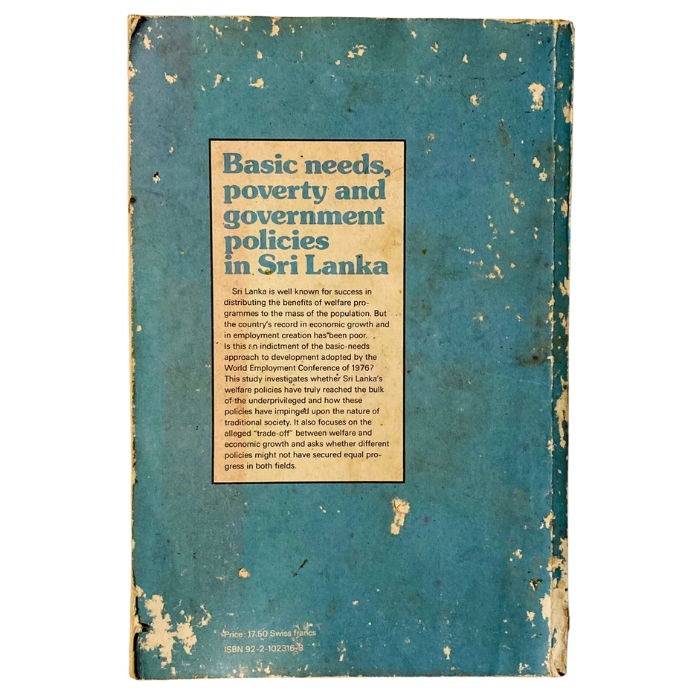 Basic needs  poverty and government policies in Sri Lanka