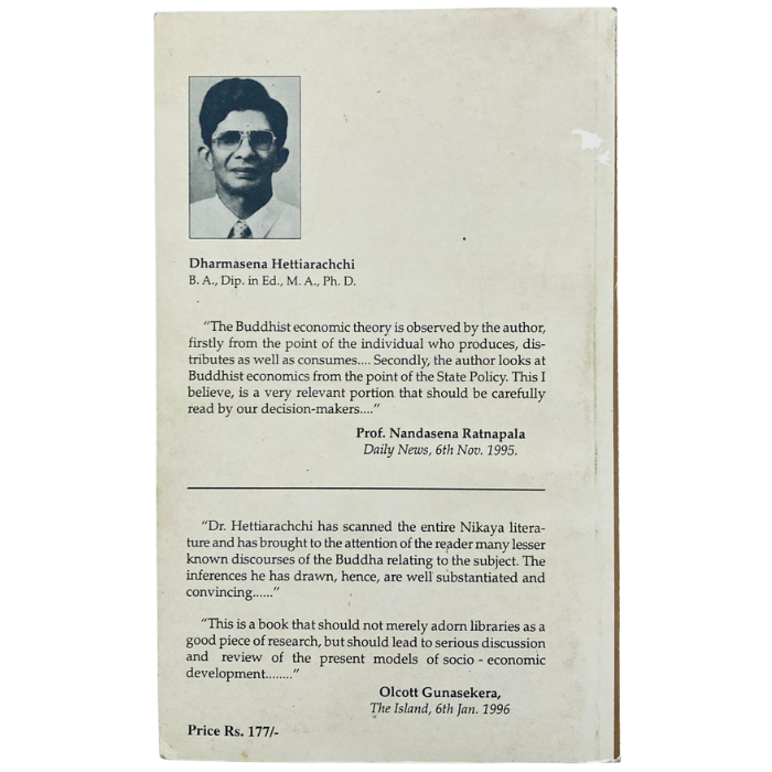 Buddhist Economic Philosophy As Reflected In Early Buddhism