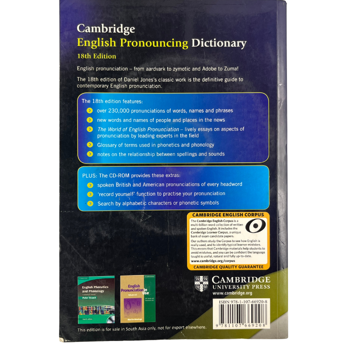 Cambridge English Pronouncing Dictionary (18th Edition)