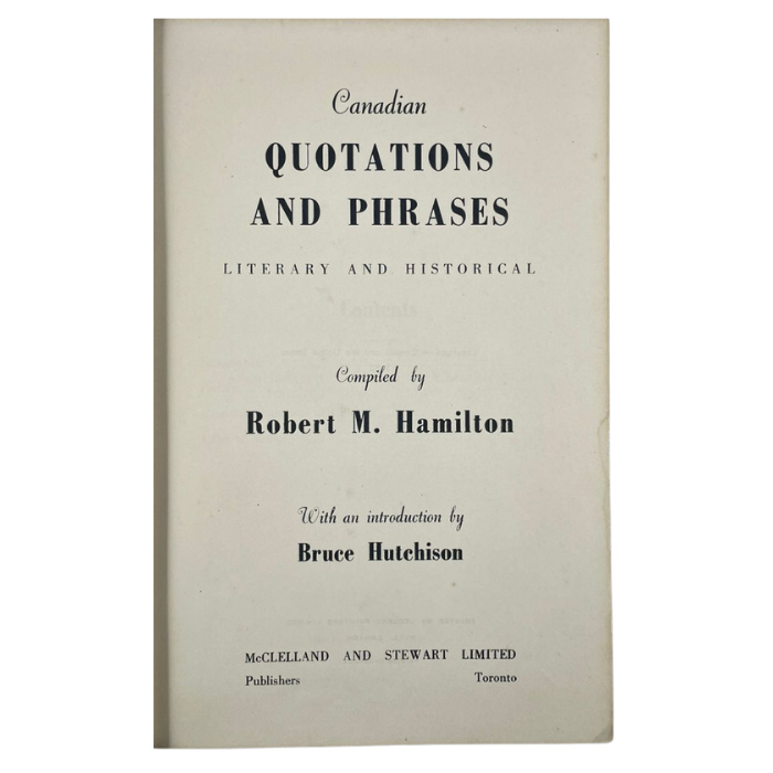 Canadian Quotations and Phrases