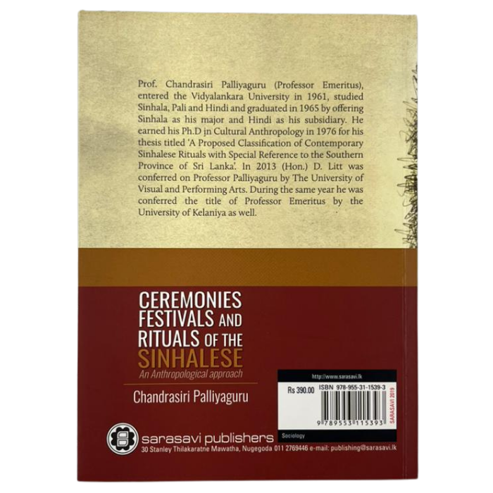 Ceremonies Festivals and Rituals of the Sinhalese: An Anthropological Approach