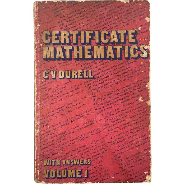 Certificate Mathematics - Volume I with answers