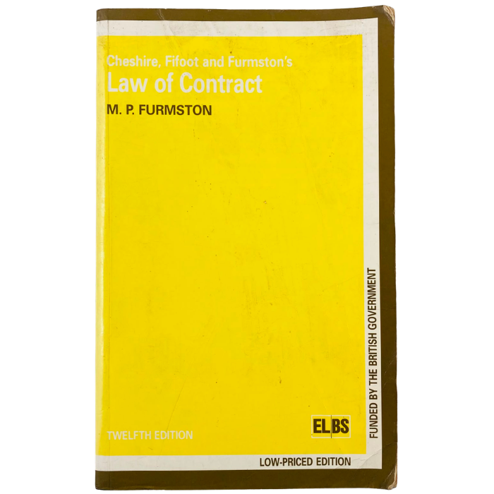 Cheshire  Fifoot and Furmston's Law of Contract (Twelfth Edition)