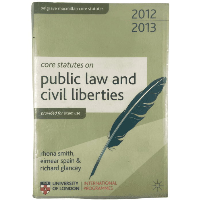 Core Statutes on Public Law and Civil Liberties 2012-2013
