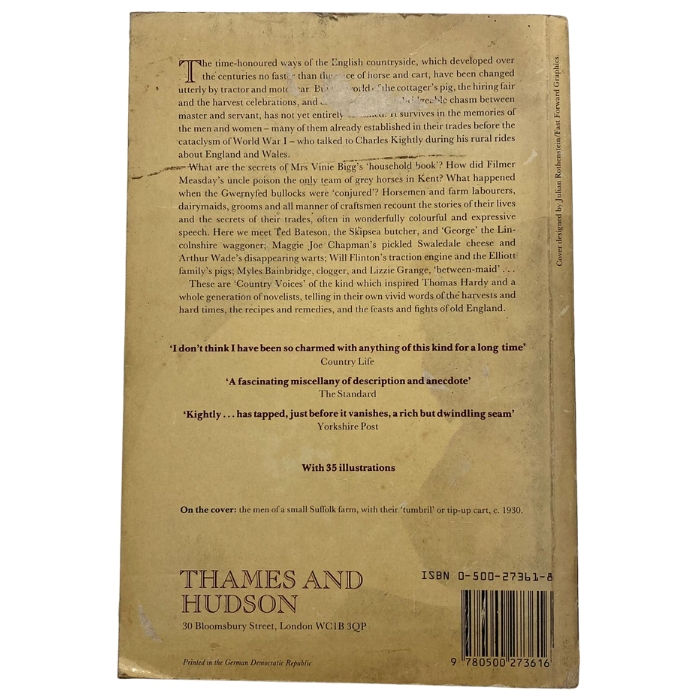 Country Voices: Life and Lore in Farm and Village