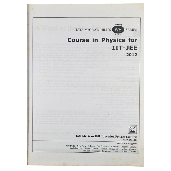Course in Physics for IIT-JEE 2012