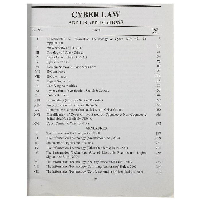 Cyber Law and Its Applications