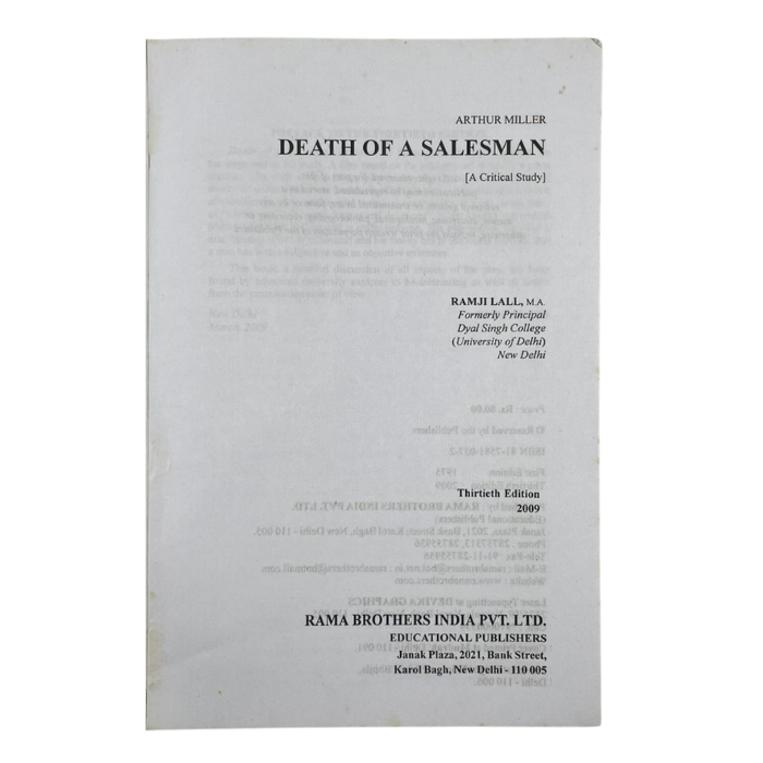 Death of a Salesman (A Critical Study)