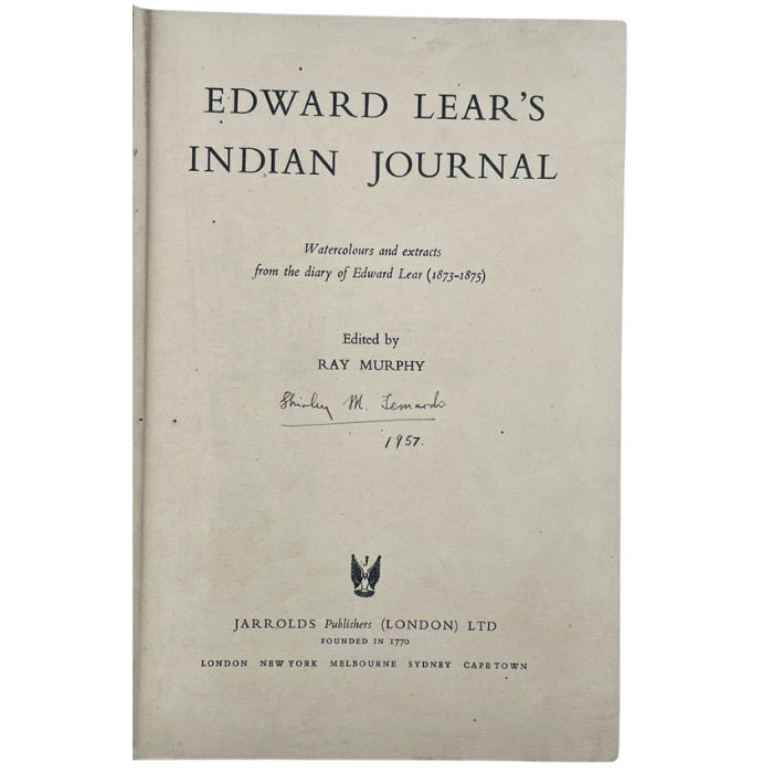 Edward Lear's Indian Journal