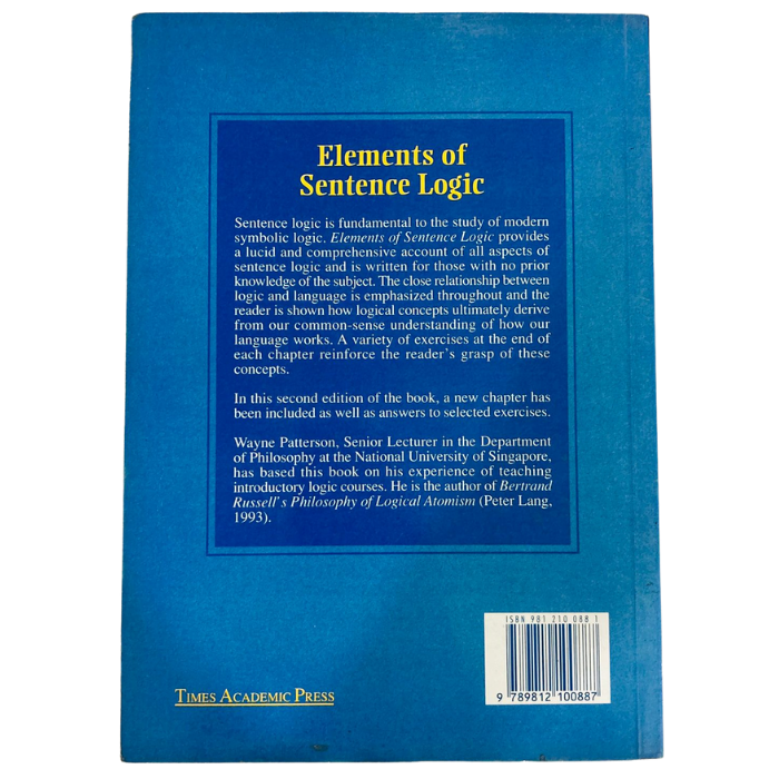 Elements of Sentence Logic (Second Edition)