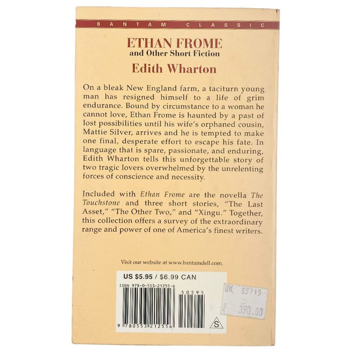 Ethan Frome and Other Short Fiction