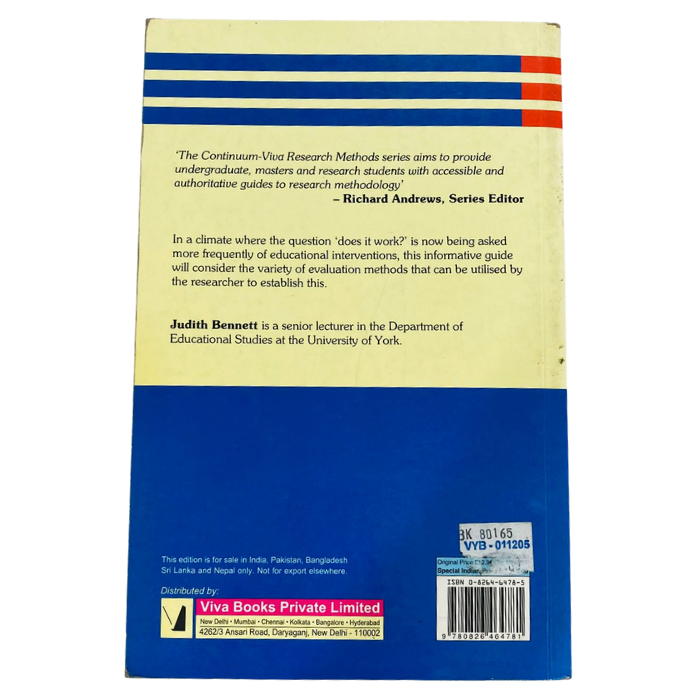 Evaluation Methods in Research (Continuum-Viva Research Methods Series)