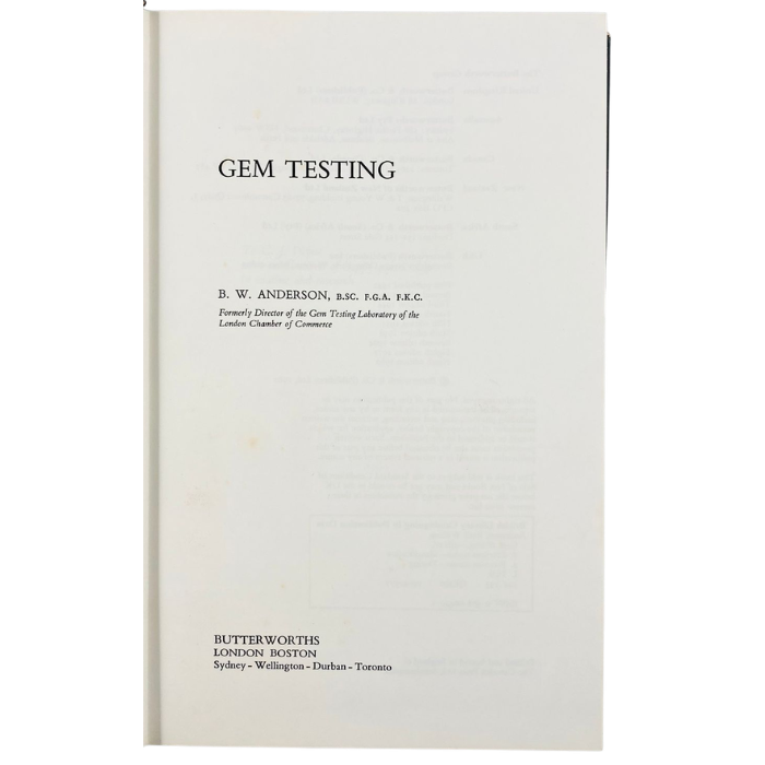 Gem Testing (Ninth Edition)