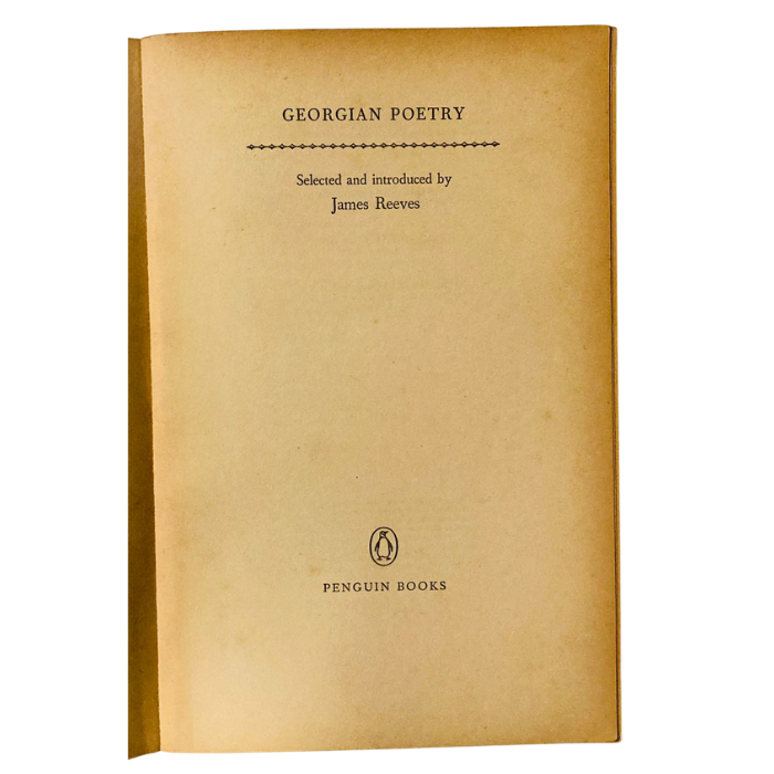 Georgian poetry / selected and introduced by James Reeves