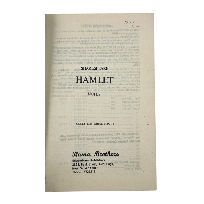 Hamlet (Coles Notes)