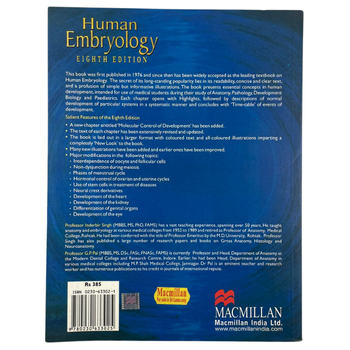 Human Embryology (8th Edition)