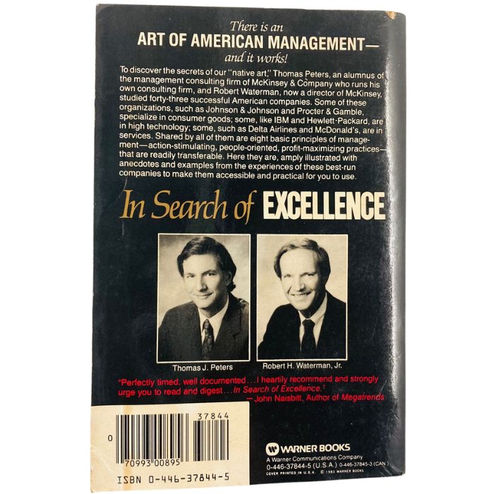 In Search of Excellence: Lessons from America's Best-run Companies