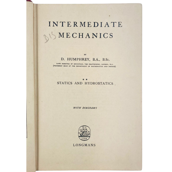 Intermediate Mechanics: Statics and Hydrostatics