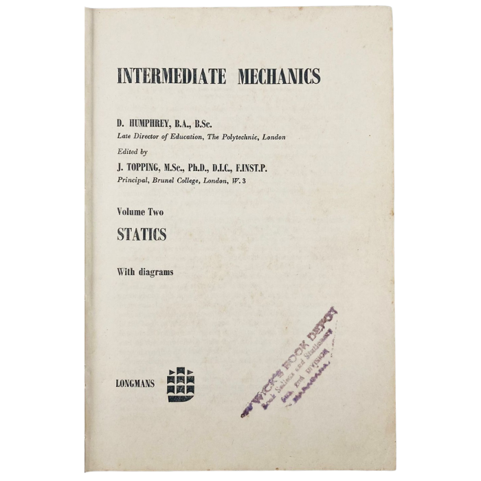 Intermediate Mechanics: Volume 2 - Statics