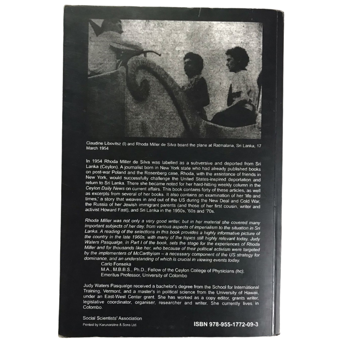 International McCarthyism: The Case of Rhoda Miller de Silva