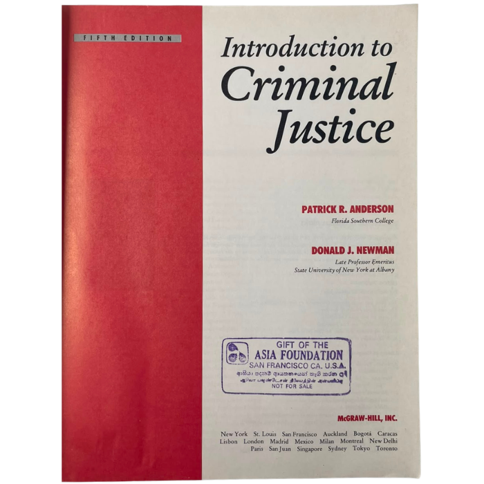 Introduction to Criminal Justice (5th Edition)
