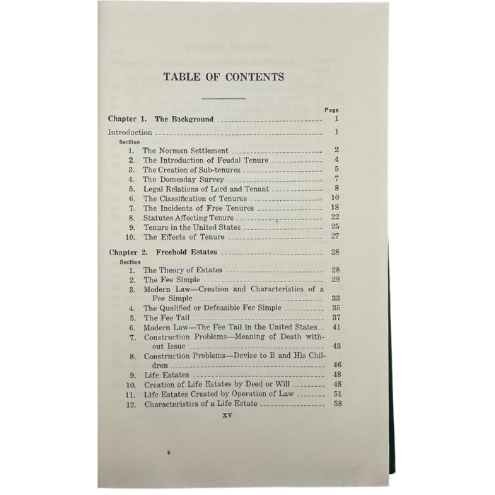 Introduction to the Law of Real Property