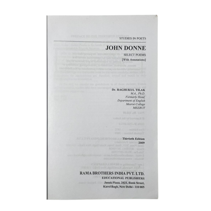 John Donne : Select Poems