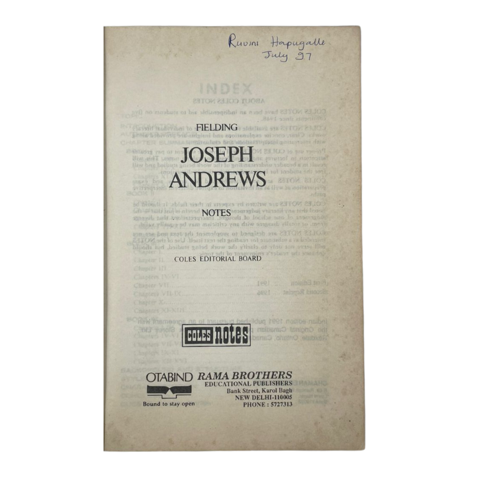 Joseph Andrews (Coles Notes)