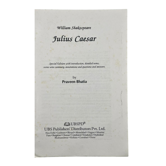 Julius Caesar (Study Guide Notes)