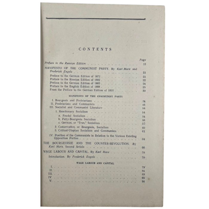 Karl Marx and Frederick Engels: Selected Works (Volume I)