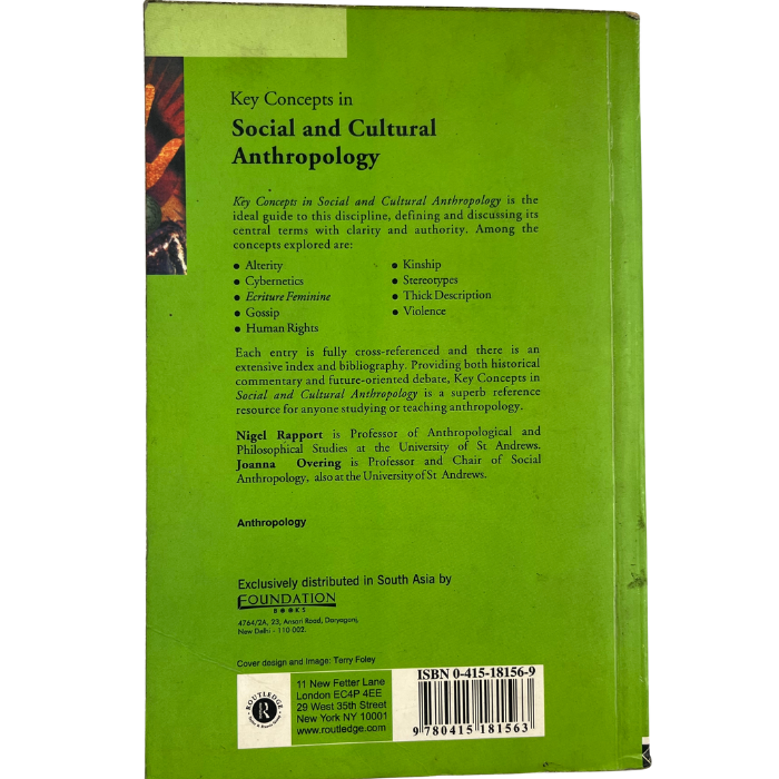 Key Concepts in Social and Cultural Anthropology