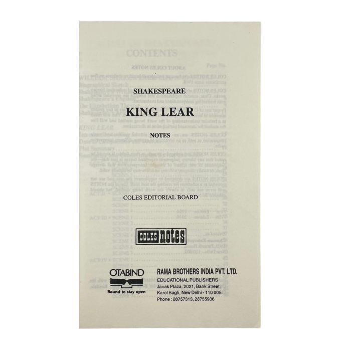 King Lear (Coles Notes)