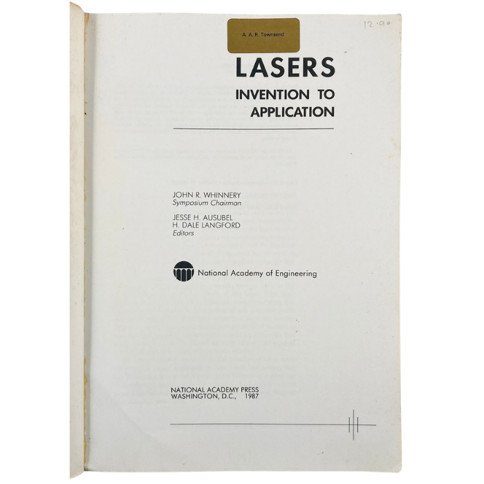 Lasers: Invention to Application