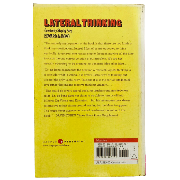 Lateral Thinking: Creativity Step by Step